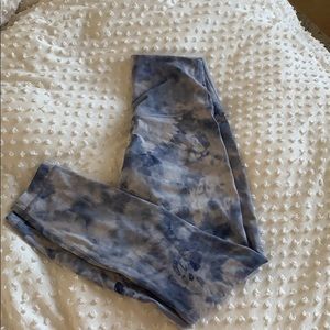 Blue tie die align pant